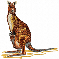 Kangaroo Embroidery Design 8 Kangaroo Embroidery Design 8